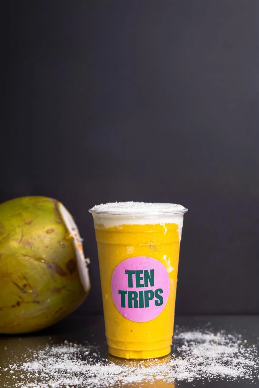 Ten Trips Cafe brand collage showing drinks and food Kandivali East Mumbai